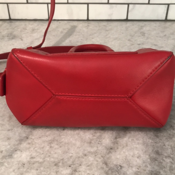 J Crew Crossbody Purse Womens Red Harper Leather Shoulder Bag Classic Bohemian - Picture 7 of 12